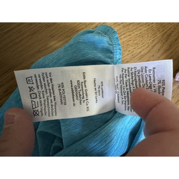 Eddie Bauer Women Long Sleeve V-Neck Stretch Ruched Shirt Sz Medium Lightweight - Picture 10 of 16